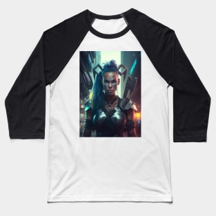 Afro Futurism Female warrior Baseball T-Shirt